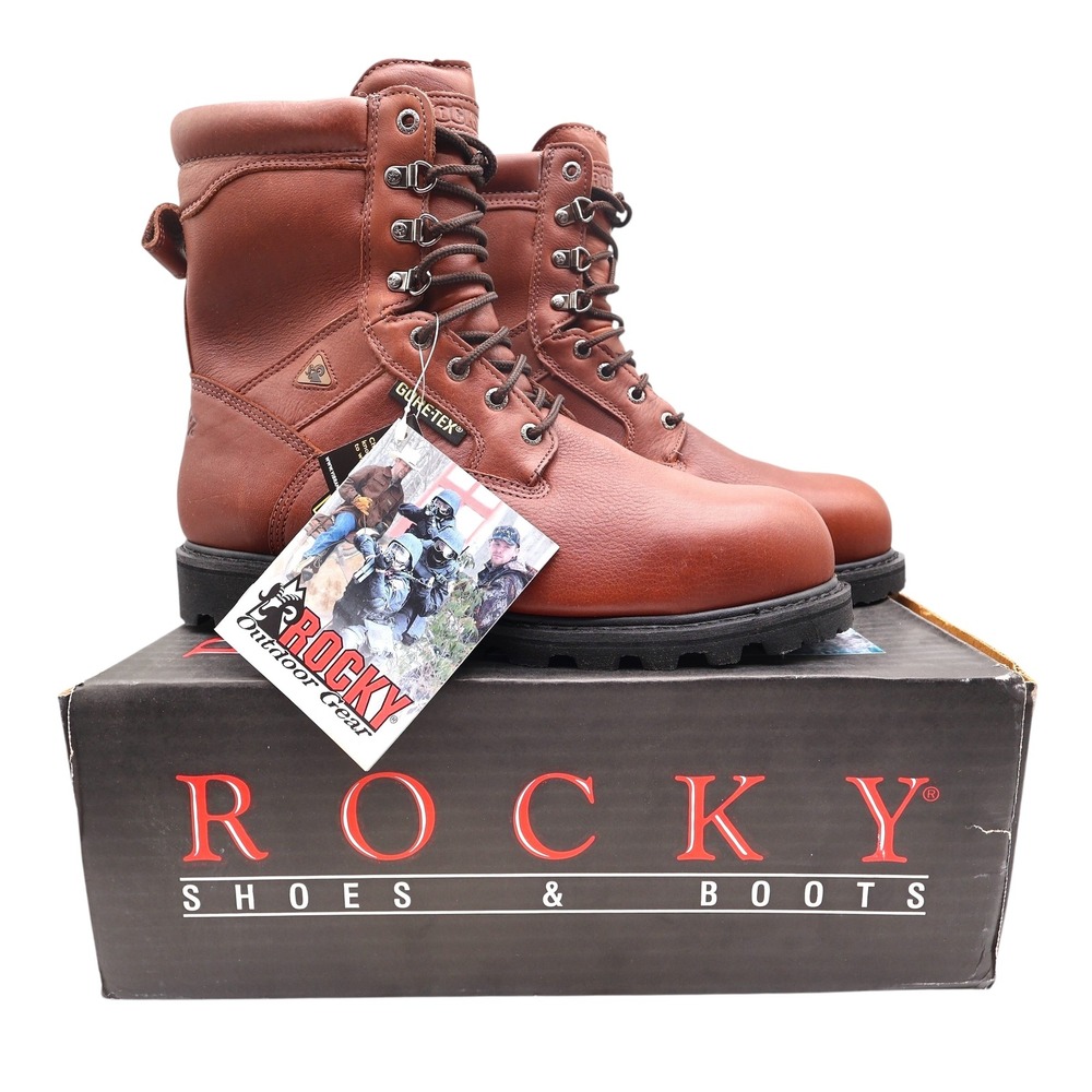 Rocky 6224 Steel Toe Ranger Mens 12 M Brown Leather Gore-Tex Work Boots NWT